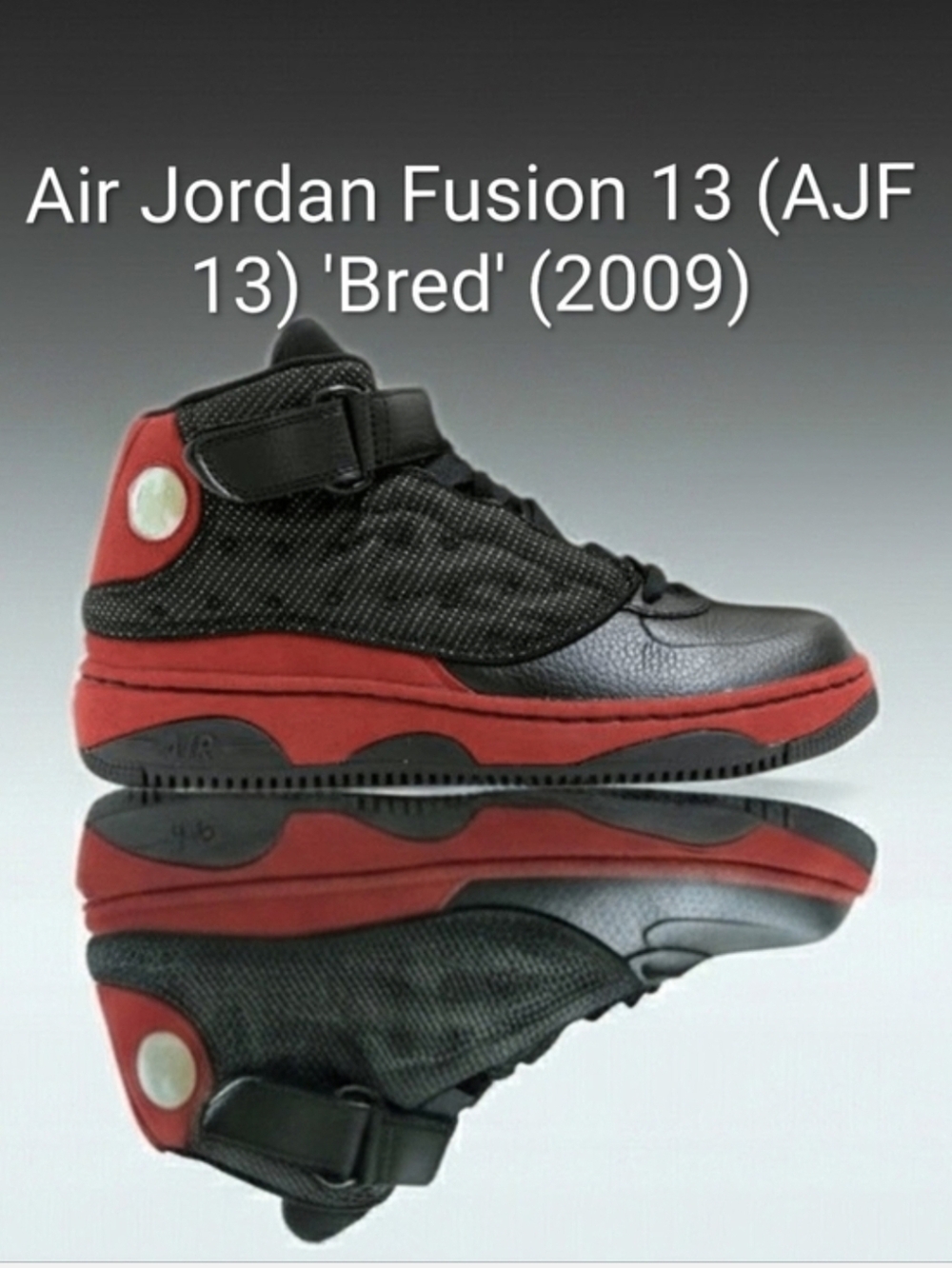 Air Jordan 13 Retro Fusion  (AJF 13) Rare "Bred" (2009) Mens 10.5 EUC W/Hangtag